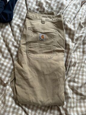 Carhartt Straight Fit Work Pants in Tan